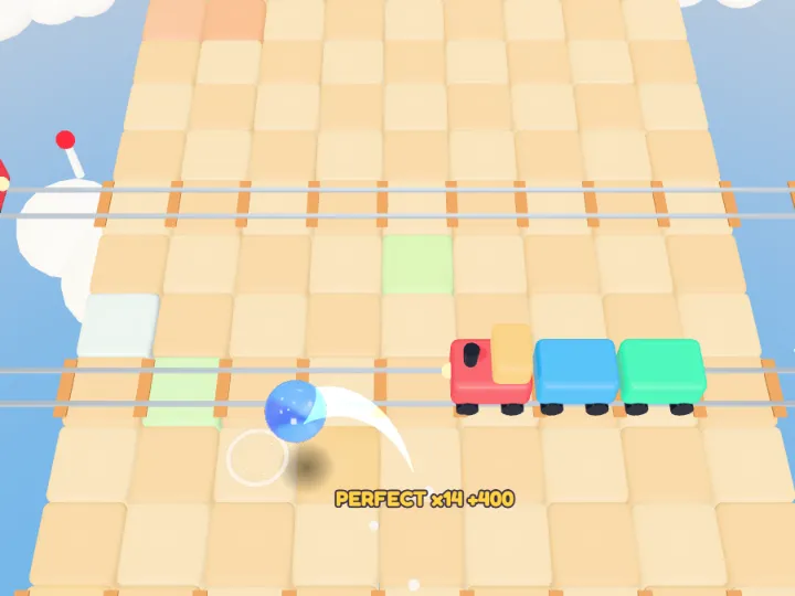Trains in Marble Hop